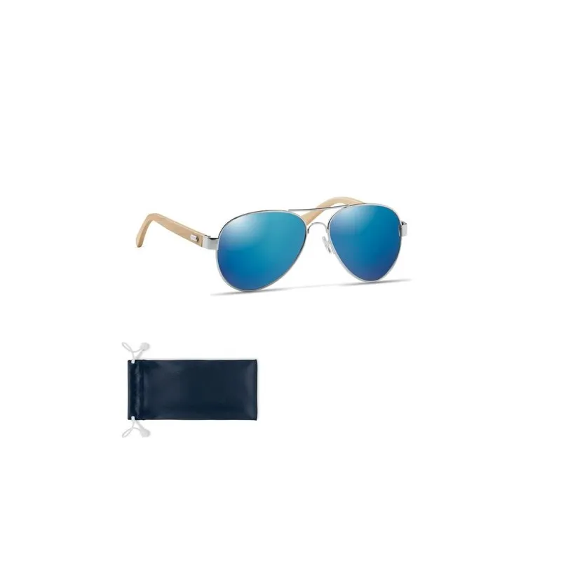 Lunettes de soleil écologiques en bambou personnalisées - Protection UV400 HONIARA Matières : coton Taille textile : L Couleurs 