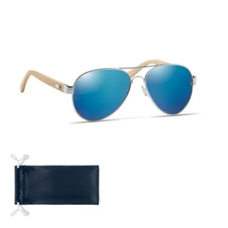 Lunettes de soleil écologiques en bambou personnalisées - Protection UV400 HONIARA Matières : coton Taille textile : L Couleurs 