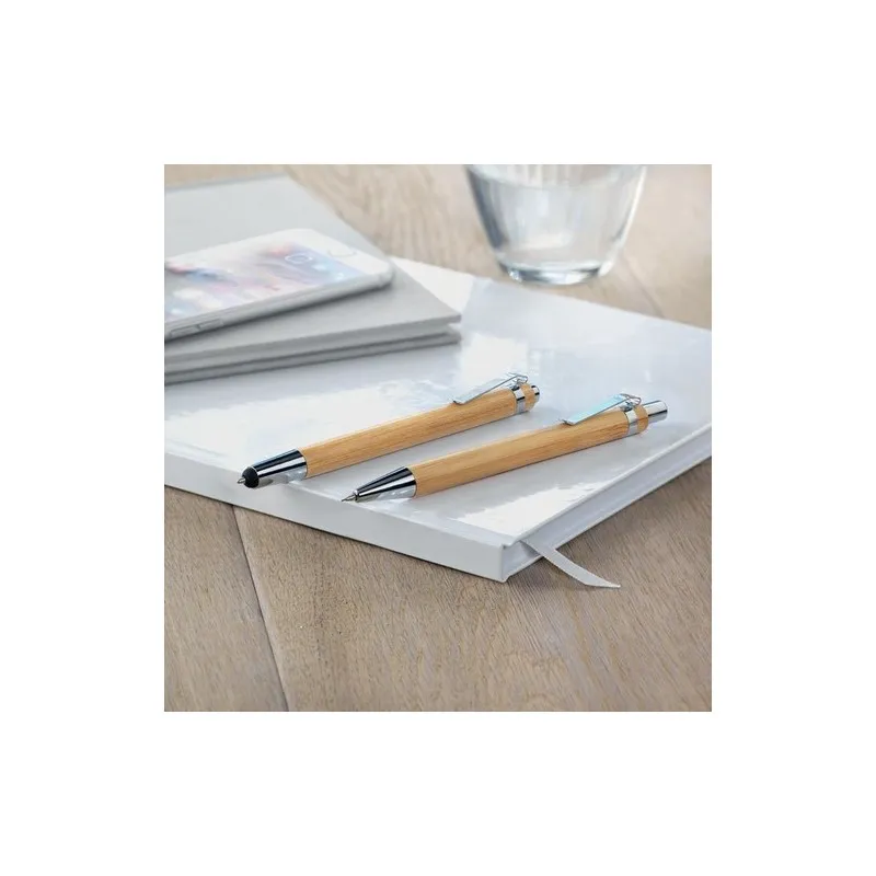 Coffret Stylo et Crayon en Bambou - Élégance Écologique