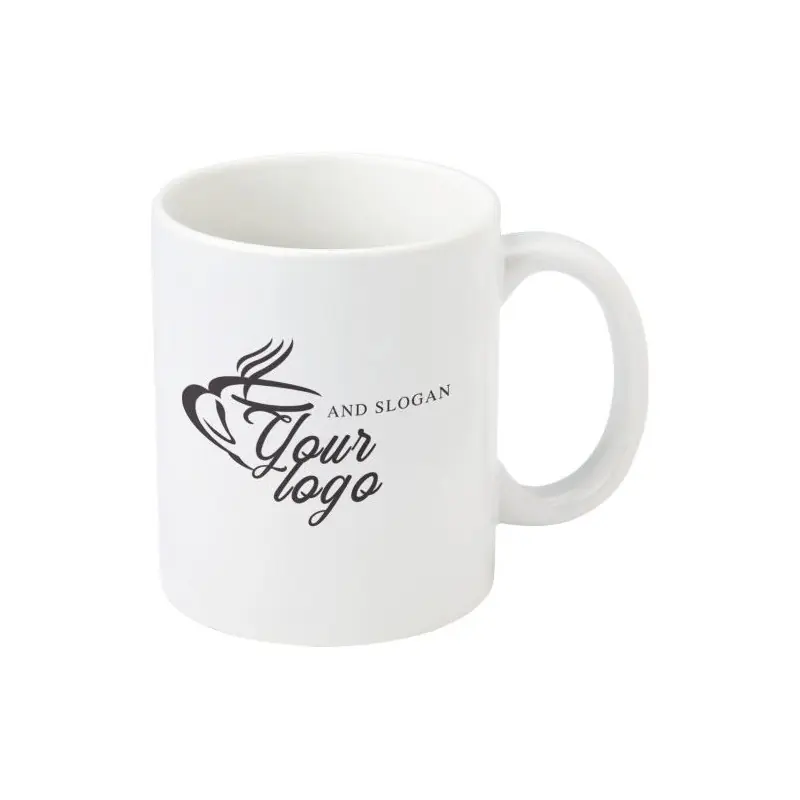 Mug unique en porcelaine - Nelson Matières : PET recyclé Couleurs : noir cadeau entreprise pas cher