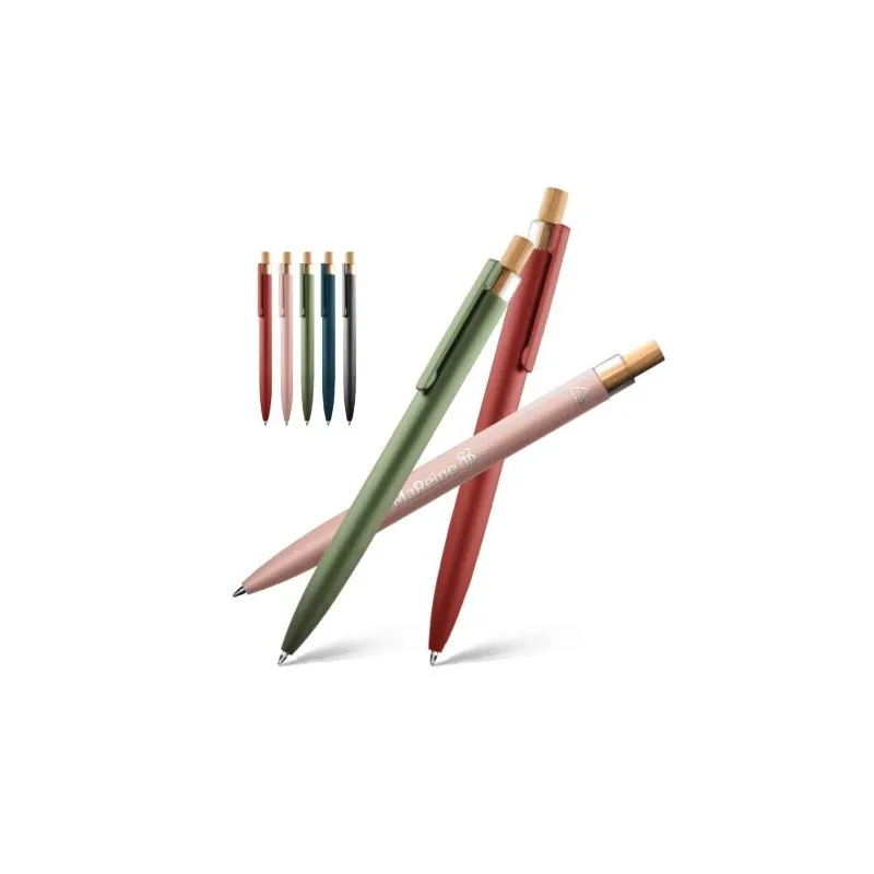 Stylo Bille Écologique en Aluminium Recyclé - Personnalisable Matières : coton Taille textile : M Couleurs : écru impression hau