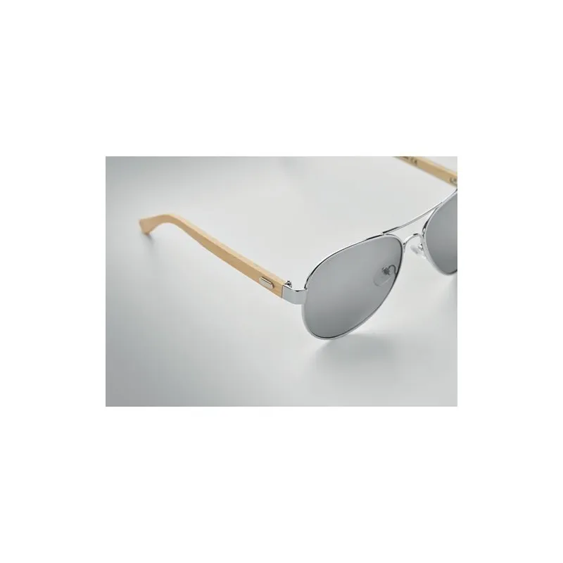 Lunettes de soleil écologiques en bambou personnalisées - Protection UV400 HONIARA Matières : coton Taille textile : L Couleurs 