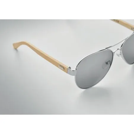 Lunettes de soleil écologiques en bambou personnalisées - Protection UV400 HONIARA Matières : coton Taille textile : L Couleurs 