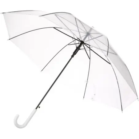 Parapluie automatique personnalisé en PVC Denise Matières : coton Taille textile : 9/11 ans Couleurs : gris impression haute déf