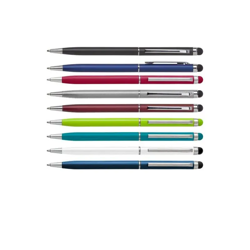 Stylo bille aluminium personnalisé avec stylet Irina Matières : coton Taille textile : XL Couleurs : blanc cadeau client origina