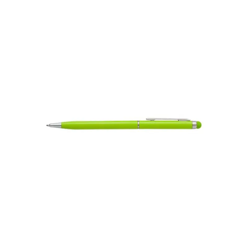 Stylo bille aluminium personnalisé avec stylet Irina Matières : coton Taille textile : XL Couleurs : vert foncé impression logo 