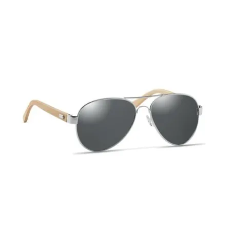 Lunettes de soleil écologiques en bambou personnalisées - Protection UV400 HONIARA Matières : coton Taille textile : XL Couleurs