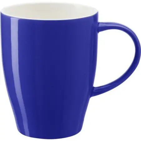 Mug Bicolore Personnalisé en Porcelaine de 350 ml - Paula Couleurs : bleu Matières : polyester recyclé cadeau entreprise pas che