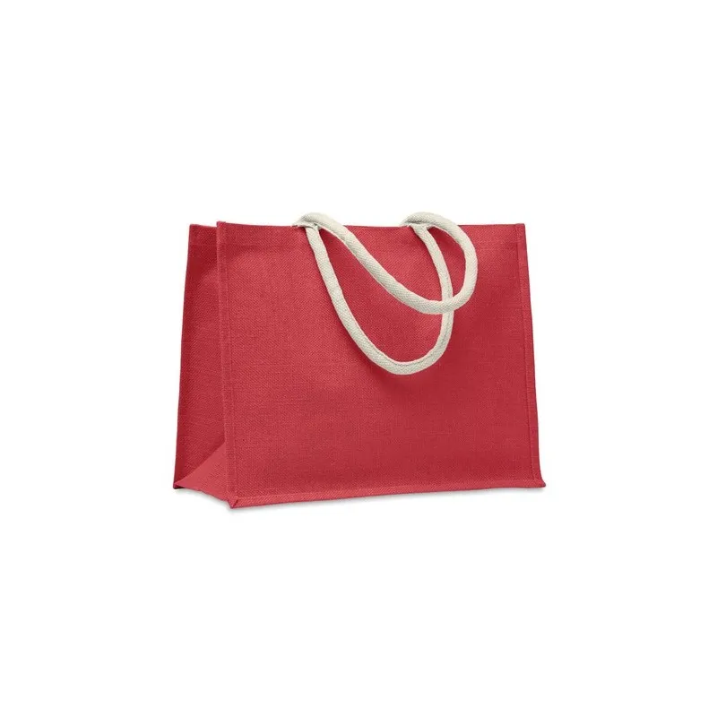 Sac Shopping Écologique Personnalisé en Jute Élégant AURA Matières : coton Taille textile : L Couleurs : bleu aqua personnalisab