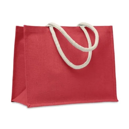 Sac Shopping Écologique Personnalisé en Jute Élégant AURA Matières : coton Taille textile : L Couleurs : bleu aqua personnalisab