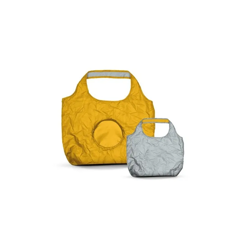 Sac Shopping Pliable Écologique Bicolore 20L en rPET - Personnalisé Matières : coton recyclé Couleurs : marron objet promotionne