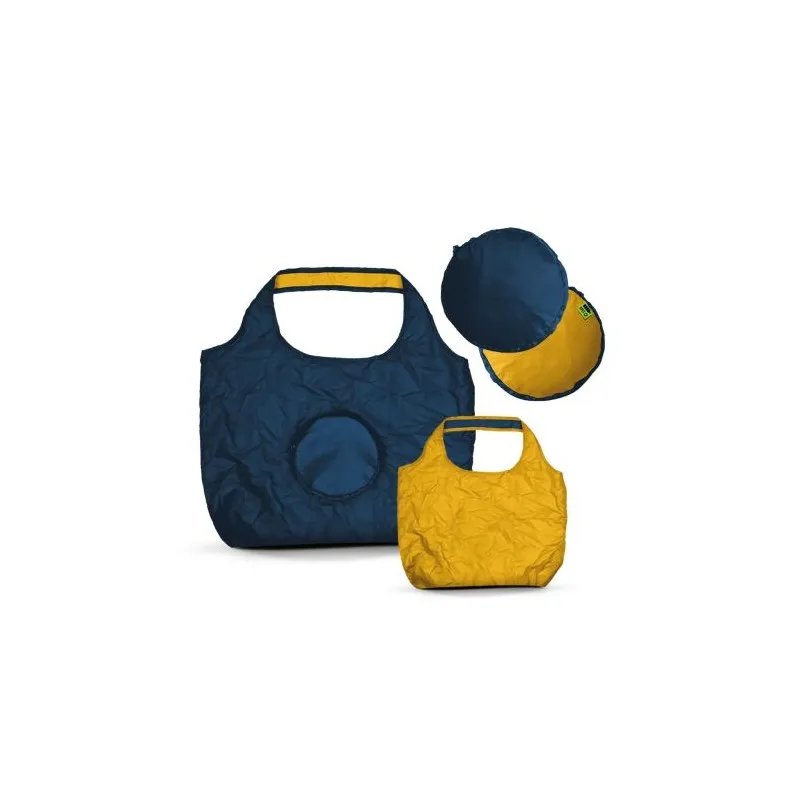 Sac Shopping Pliable Écologique Bicolore 20L en rPET - Personnalisé Matières : coton recyclé Couleurs : marron goodies personnal