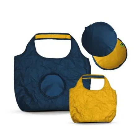 Sac Shopping Pliable Écologique Bicolore 20L en rPET - Personnalisé Matières : coton recyclé Couleurs : marron goodies personnal