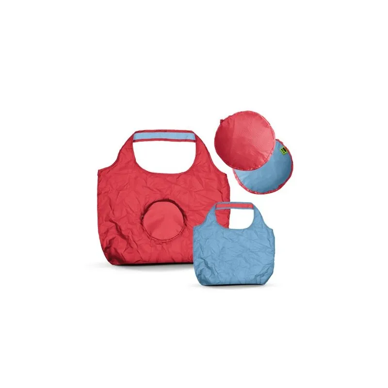 Sac Shopping Pliable Écologique Bicolore 20L en rPET - Personnalisé Matières : coton organique Couleurs : vert marquage couleur 