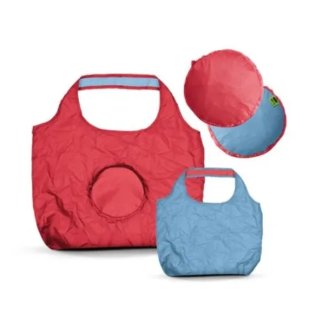 Sac Shopping Pliable Écologique Bicolore 20L en rPET - Personnalisé Matières : coton organique Couleurs : vert marquage couleur 