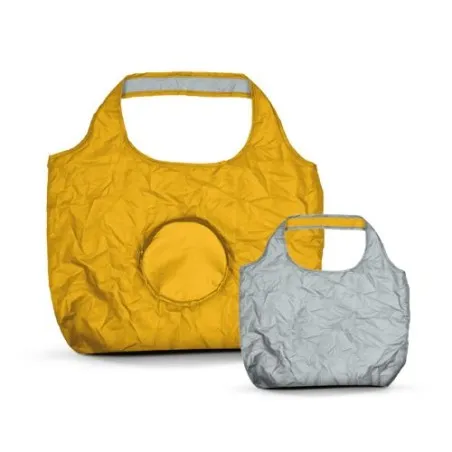 Sac Shopping Pliable Écologique Bicolore 20L en rPET - Personnalisé Matières : coton organique Couleurs : noir livraison express
