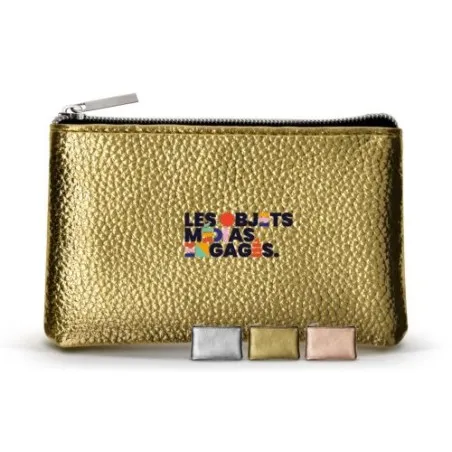 Porte-Monnaie Personnalisé Glossy - Cadeau d'Entreprise Unique Matières : coton organique Couleurs : rouge