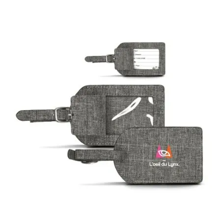 Étiquettes de Valise Personnalisées Pratiques Pas Cher - ETIQUETTE DE VALISE Matières : acier inoxydable Couleurs : argenté