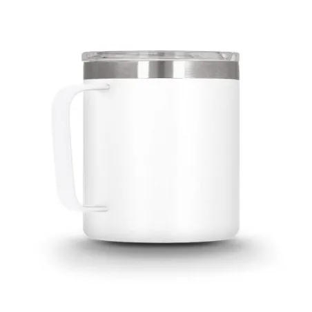 Mug isotherme double paroi inox avec couvercle personnalisé idéal cadeau entreprise Matières : acier inoxydable Couleurs : gris 
