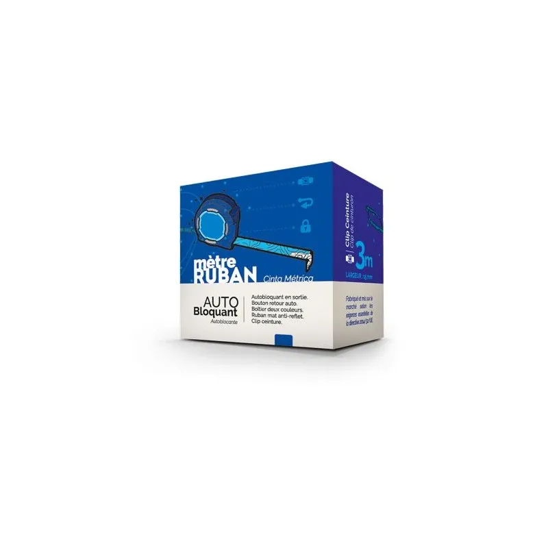 Mètre Ruban Jaune 3m x 16mm en Coque Plastique - Outil Publicitaire Personnalisé Matières : aluminium Couleurs : rouge goodies p