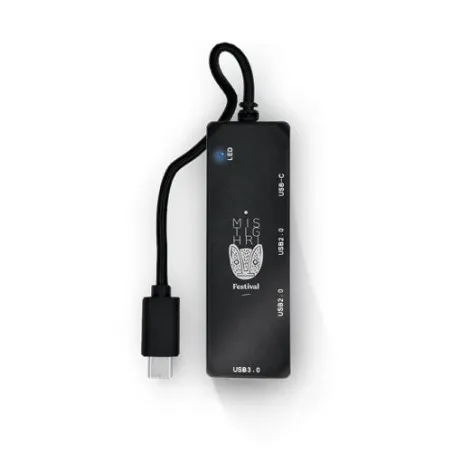 HUB MULTIPORT USB TYPE-C Écologique et Personnalisé RABS Matières : carton recyclé Couleurs : naturel cadeau entreprise pas cher