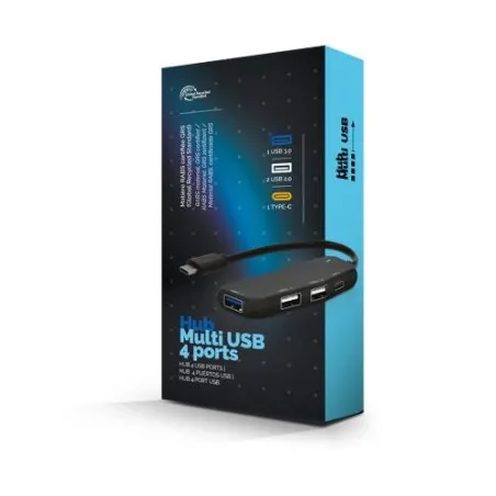 HUB MULTIPORT USB TYPE-C Écologique et Personnalisé RABS Matières : carton recyclé Couleurs : naturel impression haute définitio