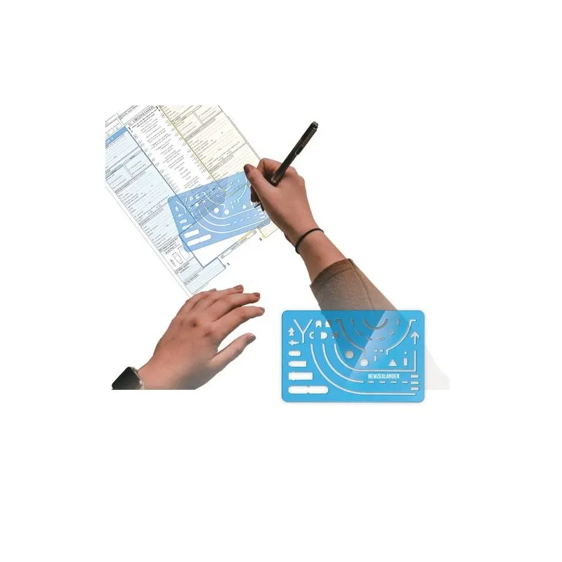 Règle Normographe 125x80 mm - Assistant du Constat Amiable