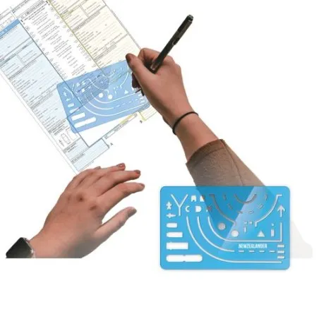 Règle Normographe 125x80 mm - Assistant du Constat Amiable