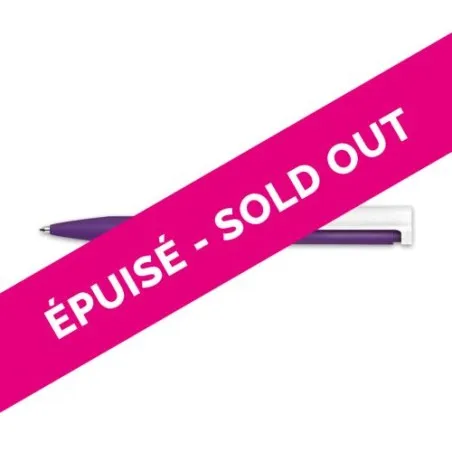 Stylo Bille Antibactérien Écriture Bleue - Personnalisé par [Nom de la Marque] Matières : aluminium Couleurs : blanc objet promo