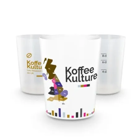 Gobelet réutilisable écologique 12 cl - Ras Bord Matières : acier inoxydable Couleurs : orange personnalisable avec votre logo