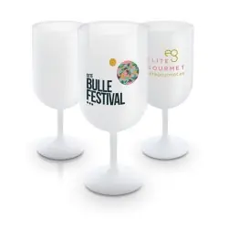 Verre à Pied en Plastique Réutilisable - 18 cl