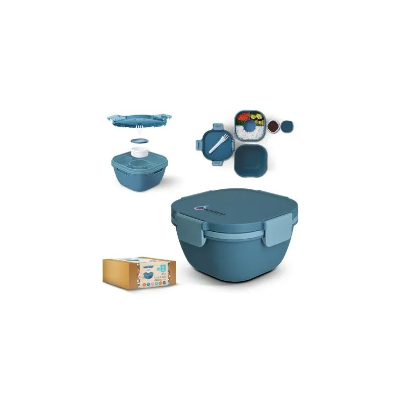 Boîte à Repas Multi-Compartiments avec Fourchette - Idéale pour vos Repas Matières : coton Taille textile : XXL Couleurs : bleu 