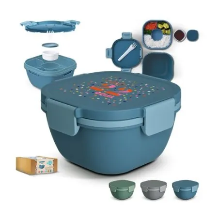 Boîte à Repas Multi-Compartiments avec Fourchette - Idéale pour vos Repas Matières : coton Taille textile : L Couleurs : écru ca