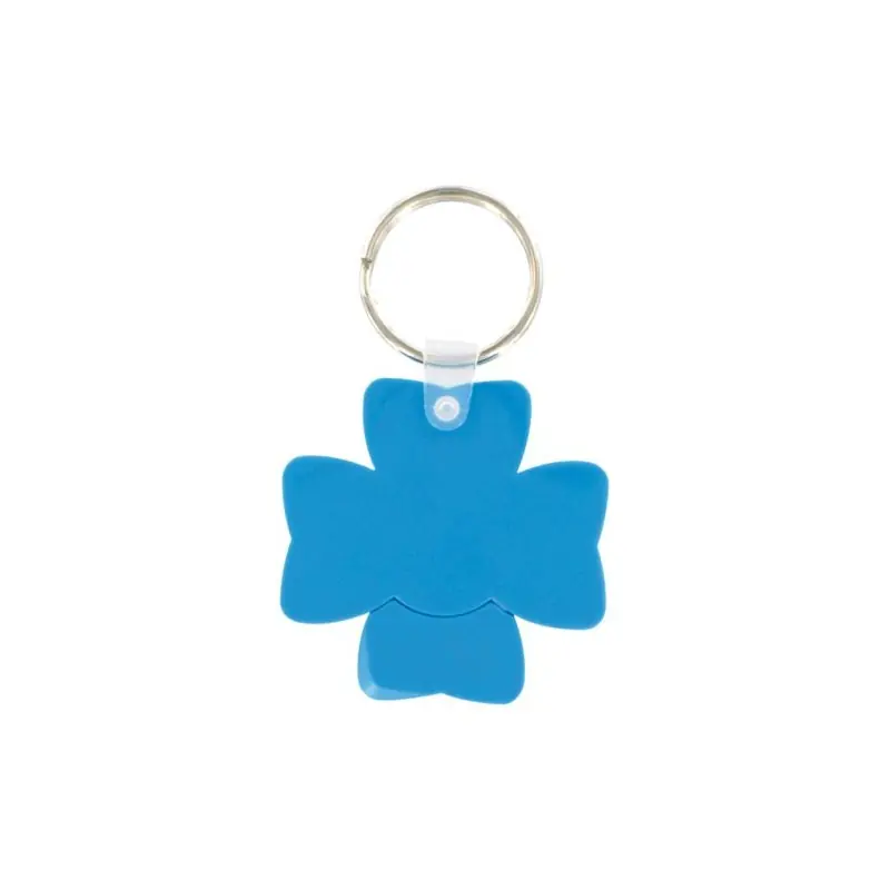 Porte-Clés Personnalisé Écologique en Forme de Jeton Trèfle (anneau 25 mm) - Objets Uniques Matières : coton Taille textile : XL