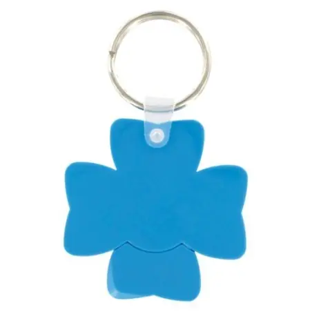 Porte-Clés Personnalisé Écologique en Forme de Jeton Trèfle (anneau 25 mm) - Objets Uniques Matières : coton Taille textile : XL