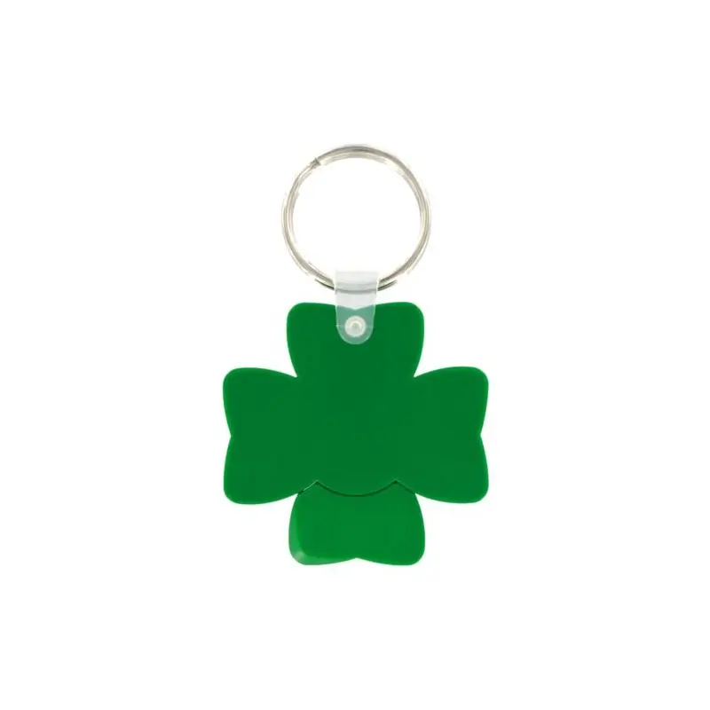 Porte-Clés Personnalisé Écologique en Forme de Jeton Trèfle (anneau 25 mm) - Objets Uniques Matières : coton Taille textile : S 