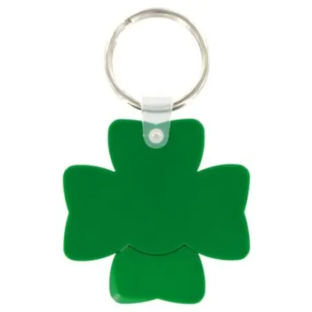 Porte-Clés Personnalisé Écologique en Forme de Jeton Trèfle (anneau 25 mm) - Objets Uniques Matières : coton Taille textile : S 