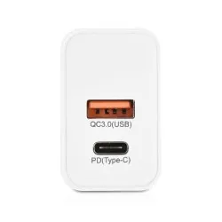 Chargeur Secteur Rapide 20W - USB QC3.0 & Type-C 2