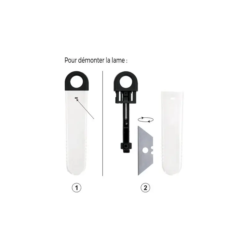 Cutter Plastique à Lame Auto-Rétractable