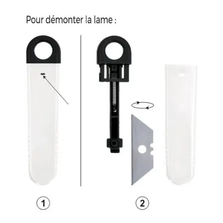 Cutter Plastique à Lame Auto-Rétractable