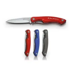 Couteau pliable personnalisé en aluminium avec lame inox - Objet publicitaire Matières : coton Taille textile : XXL Couleurs : b