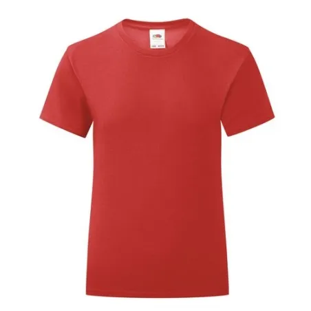 T-Shirt Enfant Personnalisé Couleur Iconic pas cher Fruit Of The Loom Taille textile : XS Couleurs : rouge Matières : polyester 