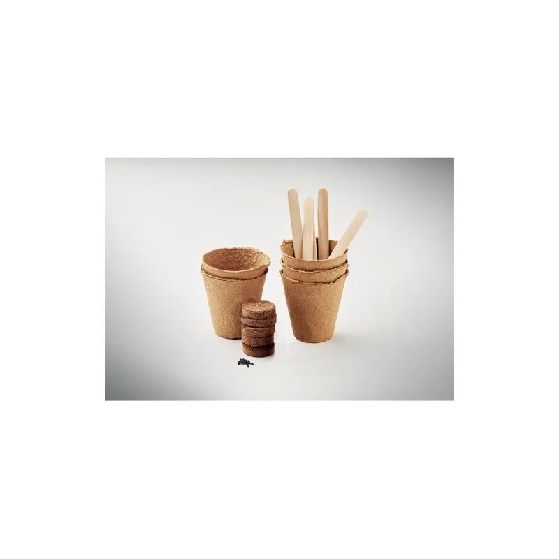 Kit de Culture de Fleurs Écologique Personnalisé - FLOWERS Matières : coton Taille textile : XS Couleurs : orange impression hau