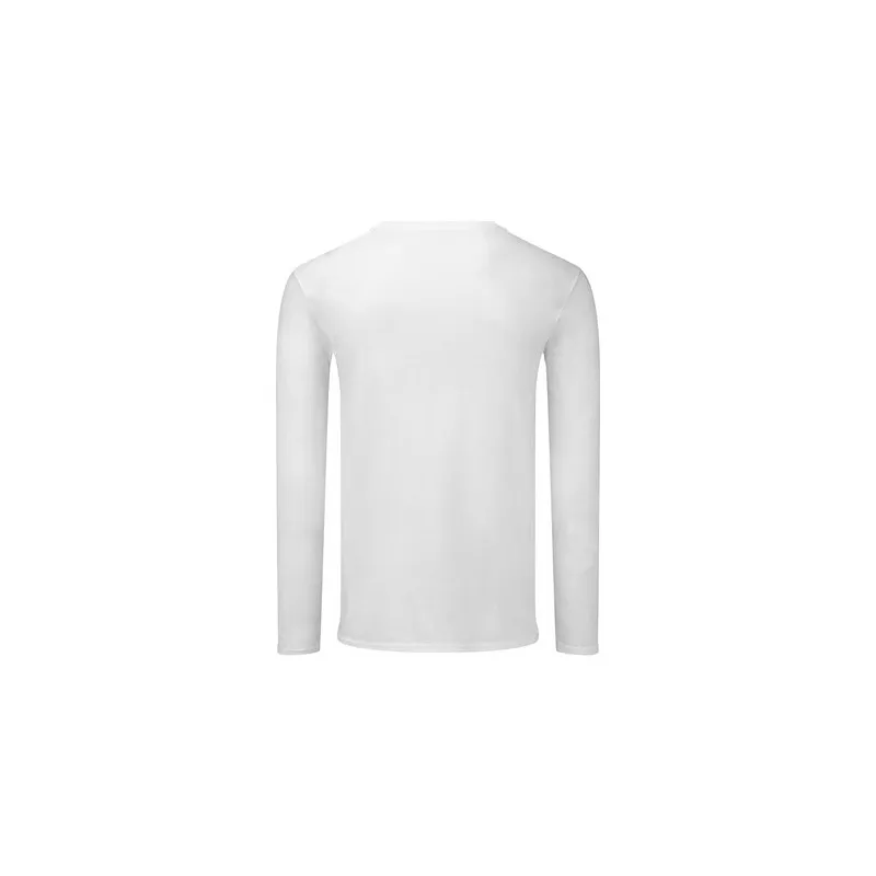 T-Shirt Long Sleeve Adulte en Coton Personnalisé Couleur Iconic Couleurs : noir marquage couleur éclatante