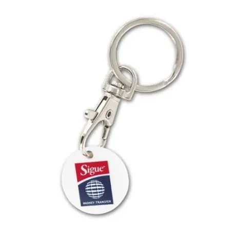 Porte-Clés Mousqueton Métal avec Jeton Caddie