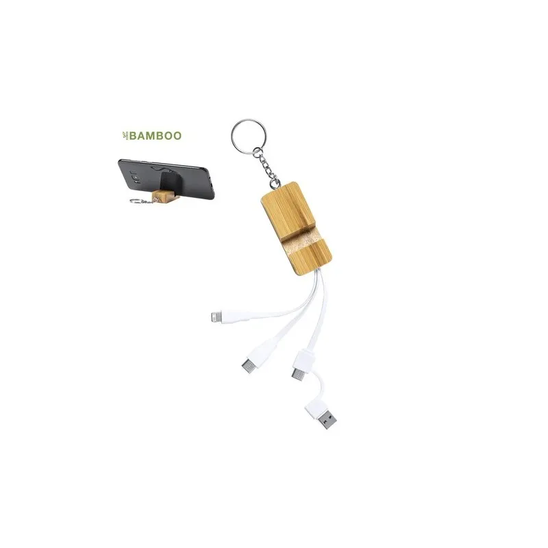 Câble de Charge Multifonction Écologique Drusek Matières : acier inoxydable Couleurs : blanc cadeau entreprise pas cher