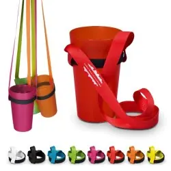Porte Gobelet Pratique avec Lanyard Personnalisable 2