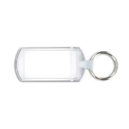 Porte-clés transparent avec porte-étiquette et anneau de 25 mm - Idéal Entreprise Matières : coton Taille textile : XL Couleurs 