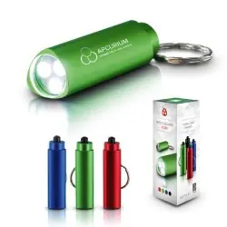 Porte-Clés Pratique en Métal avec Mousqueton et 3 LEDs - Personnalisé Matières : coton Taille textile : M Couleurs : écru 2