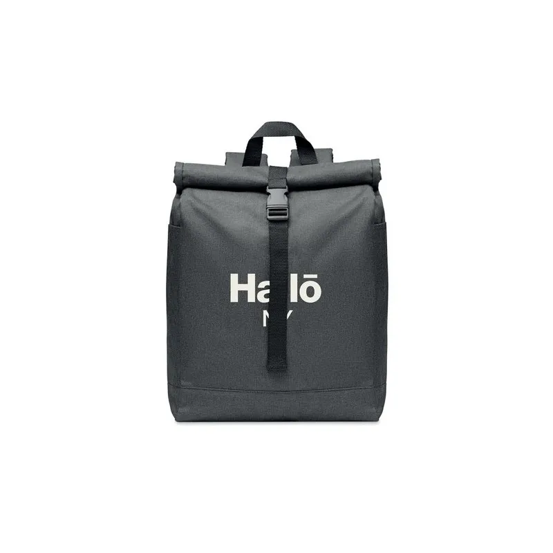 Sac à dos écologique 600D RPET 2 tons UDINE Matières : coton Taille textile : XS Couleurs : bleu royal marquage laser ultra préc